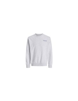 Sudadera Jack and Jones Jjninety Crew Neck White Melange Hombre