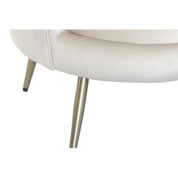 Sofa Poliester Metal 130x77x83 Crema