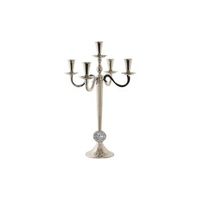 candelabro aluminio acrilico 30x30x47 cromado