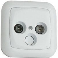 Base de antena empotrable de 75 O Electro Dh 36.530/SAT, color blanco 8430552108336