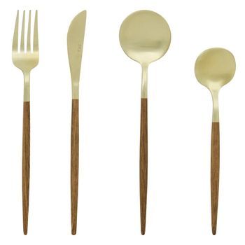 Ménagère Ida 24 Pieza(s) Marrón L2,7xp0,7xh22,7cm - Atmosphera Createur D'interieur