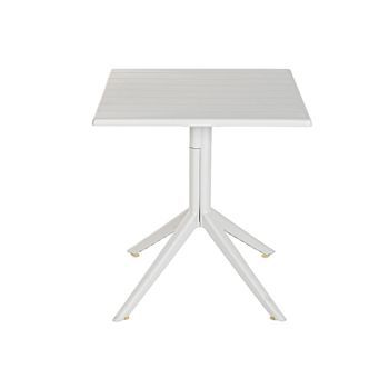 Mesa Metal Pp 70x70x75 Reciclado Gris