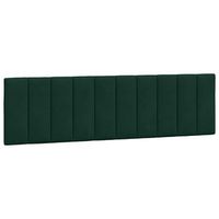 cabecero de cama acolchado hanko terciopelo verde oscuro 180 cm