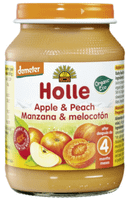 holle bio-organic potito manzana y melocoton 4m 190 gr