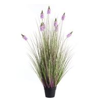 planta artificial en maceta para interior decoracion de plastico con maceta negra flores purpura 120 cm lavendarium