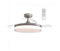 ventilador led con aspas plegables oroel niquel cct 45w marca wonderlamp