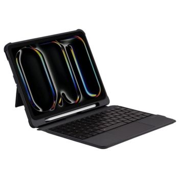 Royal Bailey T5309d Funda Con Bluetooth Teclado Para Ipad Air 13(2024)/ipad Pro 12.9(2022/2021/2020/2018) Gris