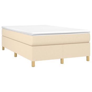 Cama Tapizada 193x123x35 Cm Tejido - Crema