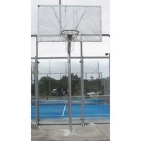 canastas antivandalicas baloncesto new tubo 114 mm galvanizadas -incluye aros redes y tableros