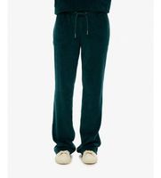 superdry para mujer w7011203a pantalon jogger velour wide leg verde m casual algodon