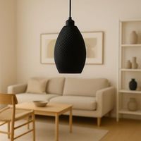 lampara de techo modelo paval nnn negro cable de seda trenzado negro embellecedor floron de techo negro luz led e27