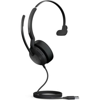 Auriculares Jabra Evolve2 50 con cable USB con Cancelación de Ruido, micrófono y control de volumen para oficina o call center, negros