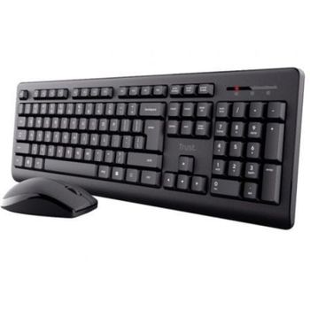 Trust Primo Wireless Deskset Pack Teclado y Ratón Inalámbricos Negro