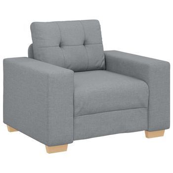 Sillón Sofá Tela Gris Claro 100x78x80 Cm Vidaxl
