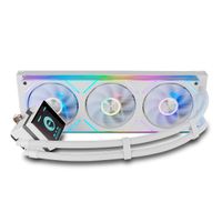 nox xtreme products hummer m-360 lcd - kit refrigeracion liquida con pantalla lcd tres ventiladores de 120 mm con pwm iluminacion argb alto rendimiento termico compatible con intel y amd blanco