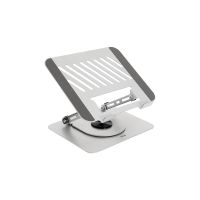 soporte portatil tooq ph-dafne-s ajustable rotacion 360 acero plata