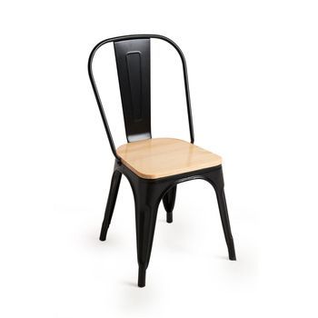 Dudeco Silla Leeds De Madera Natural Negro