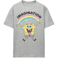 spongebob squarepants camiseta simple imagination para mujer