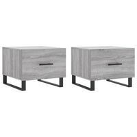 mesas de centro 2 uds madera ingenieria gris sonoma 50x50x40 cm vidaxl