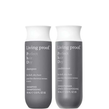 Living Proof Perfect hair Day Shampoo and Conditioner Travel Size Bundle for Hydration, Softness and Shine