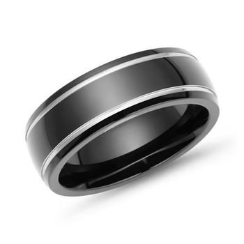 Anillo negro exclusivo titanio