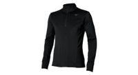 camiseta termica mizuno active warmalite negra  hombre  1 2 cremallera