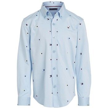 Tommy Hilfiger Camisa manga larga Flag Printed Regular Shirt Ls para niño