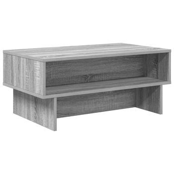 Mesa De Café | Mesa De Centro Gris Sonoma 80 X 46 X 35 Cm Madera De Ingeniería