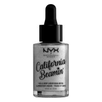 nyx professional makeup california beamin face and body liquid highlighter various shades - pearl necklace