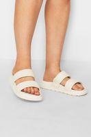 limited collection sandalia blanca doble tira en ancho especial