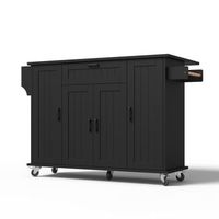 isla de cocinaarmario de serviciomueble de cocina con 4 puertas y 1 cajon - negro