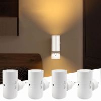 luz de pared con sensor de control de luz blanca calida luz de escalera enchufable ajustable de 3 colores adecuada para dormitorios mesitas de noche