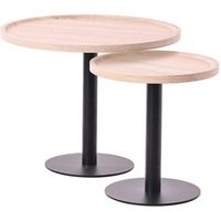 mesa auxiliar aspen madera roble o 60 cm clp