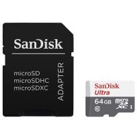 sandisk ultra microsdxc 64gb clase 10 uhs-i  adaptador