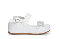 sandalias bicolor doble banda whitesilver