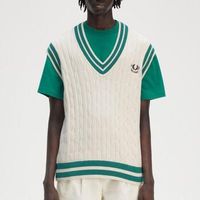 fred perry jersey cable knit tennis tank para hombre