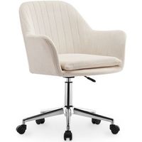 silla de oficina giratoria con reposabrazos - lumby beige
