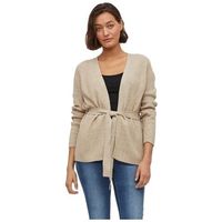 vila chaqueta de punto ril cardigan ls - natural melange para mujer