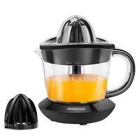 aigostar thomas - exprimidor de naranjas electrico 40w 700 ml doble sentido de giro boquilla antigoteo 2 conos desmontables color  negro