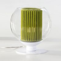 lampara de mesa bola cuerda verde 25