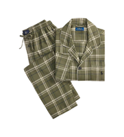 polo ralph lauren para hombre 714754038500 pijama de franela a cuadros verde xl homewear algodon manga larga