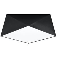 lampara de techo negro cloruro de polivinilo alt 15 cm