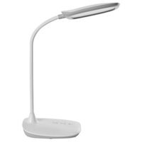 lampara de escritorio led para oficina con brazo giratorio ajustable regulador de intensidad continuo blanco hydra