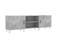 mueble de tv madera de ingenieria gris hormigon 150x30x50 cm