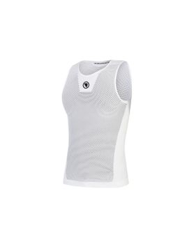 Camiseta de Ciclismo Endura Fishnet Baselayer II Wh Hombre Blanco
