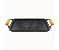 wecook ecochef bandeja asadora induccion 37 x 25cm antiadherente sin pfoa aluminio fundido vitroceramica  negro