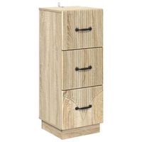 cajonera 33 x 345 x 87 cm madera de ingenieria roble sonoma vidaxl