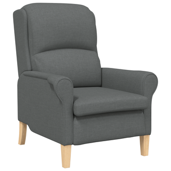 Sillón Moderno Gris Oscuro Tela, Madera Mediano Resistente Cfw951378