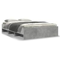 cama de matrimonio  cama de adulto  estructura de cama madera de ingenieria gris hormigon 120x190cm