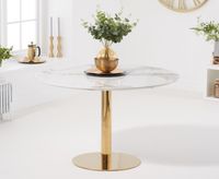 newton 120cm round white dining table